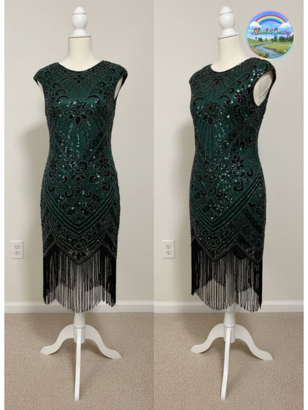 Sequin Fringed Cocktail Dress